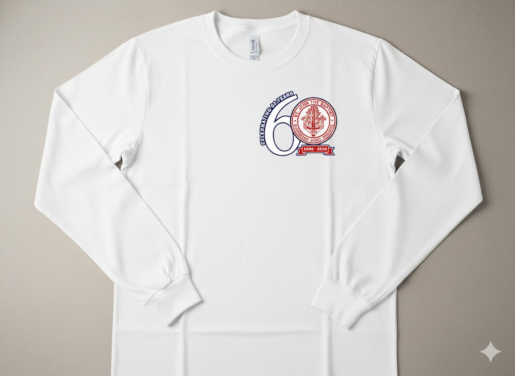 60-Year Anniversary Long Sleeve Tee (White)