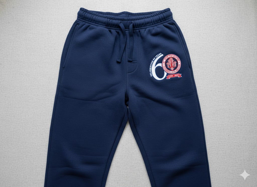 Navy 60‑Year Anniversary Fleece Joggers