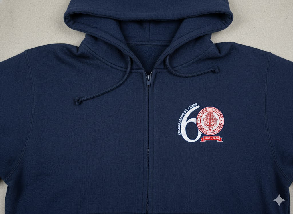 60-Year Anniversary Full-Zip Hoodie (Navy)